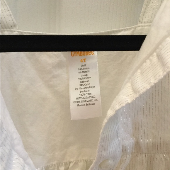 White and silver sundress. 4t. Gymboree. - Picture 2 of 4